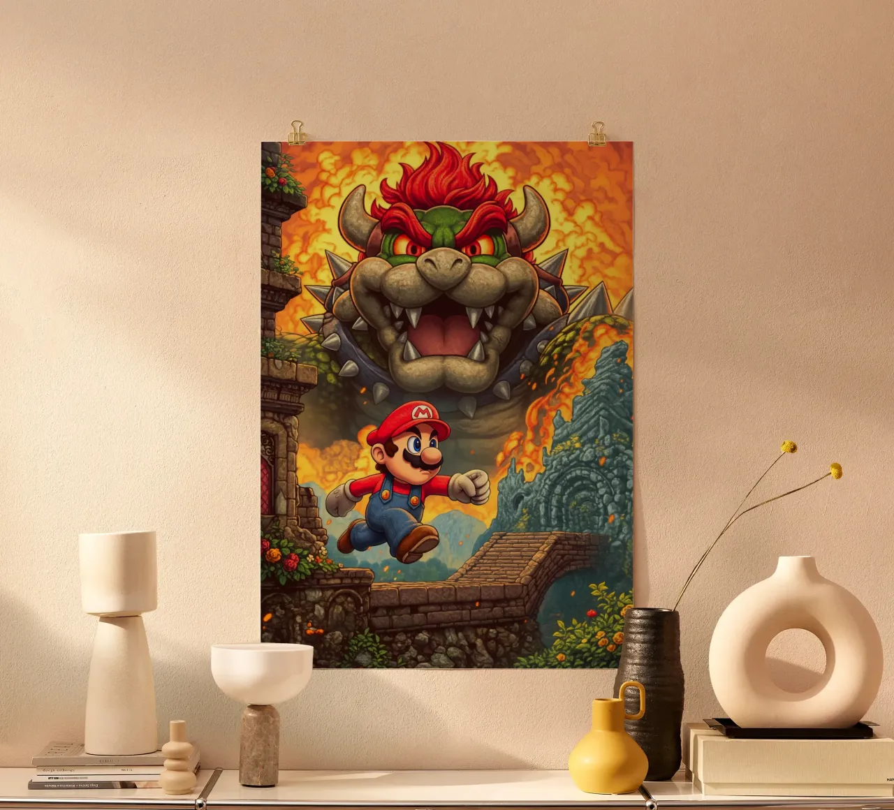 Super Mario hahnemühle van Fleur de Lys