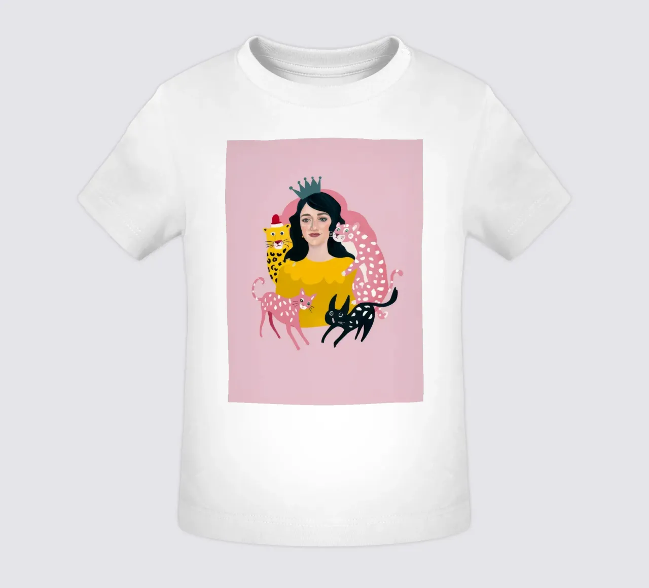 Regal Feline Embrace baby t-shirt by Aether Brush