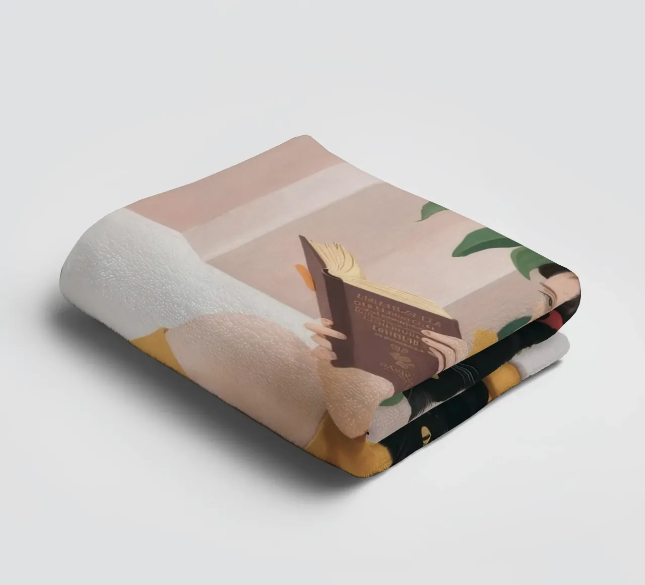Infinite Bookish Solitude towel by Aether Brush