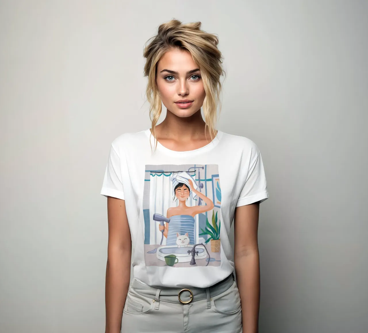 Divine Morning Ritual women's fitted t-shirt by Aether Brush