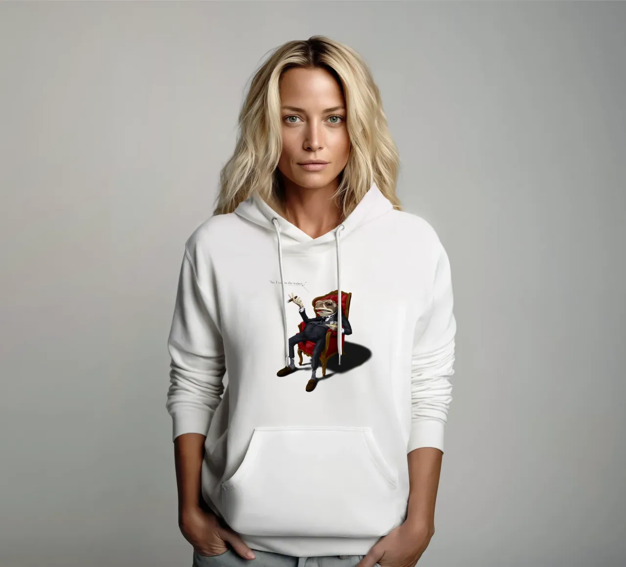 Fly in My Soup (Titled) felpa con cappuccio da Rob Art | Illustration