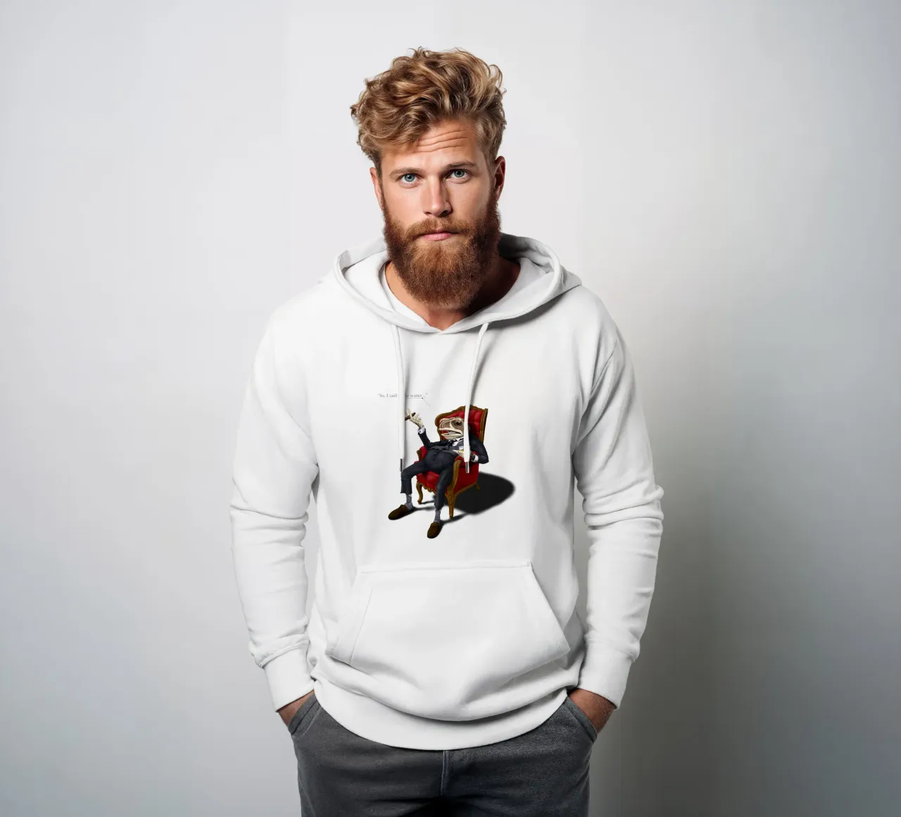 Fly in My Soup (Titled) felpa con cappuccio da Rob Art | Illustration