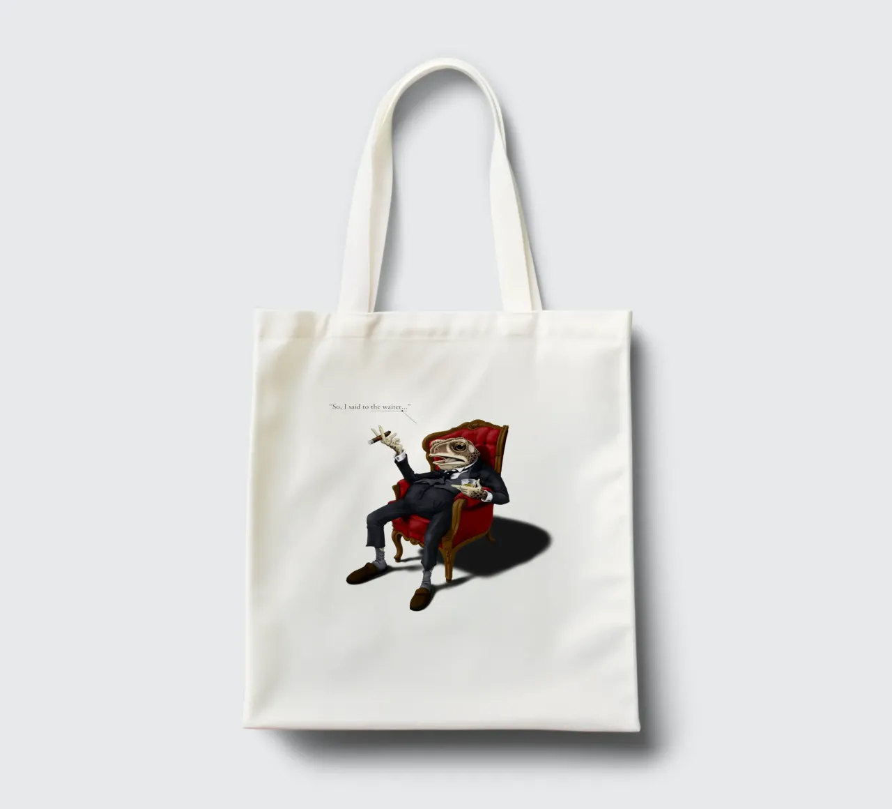 Fly in My Soup (Titled) borsa in juta da Rob Art | Illustration