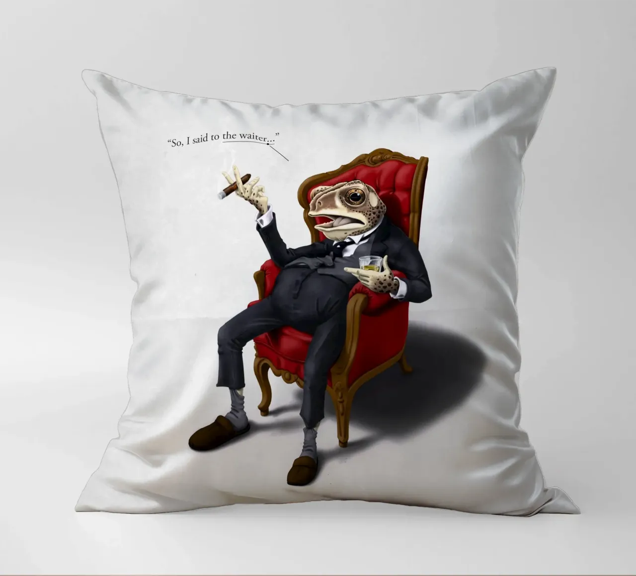 Fly in My Soup (Titled) cuscino da Rob Art | Illustration