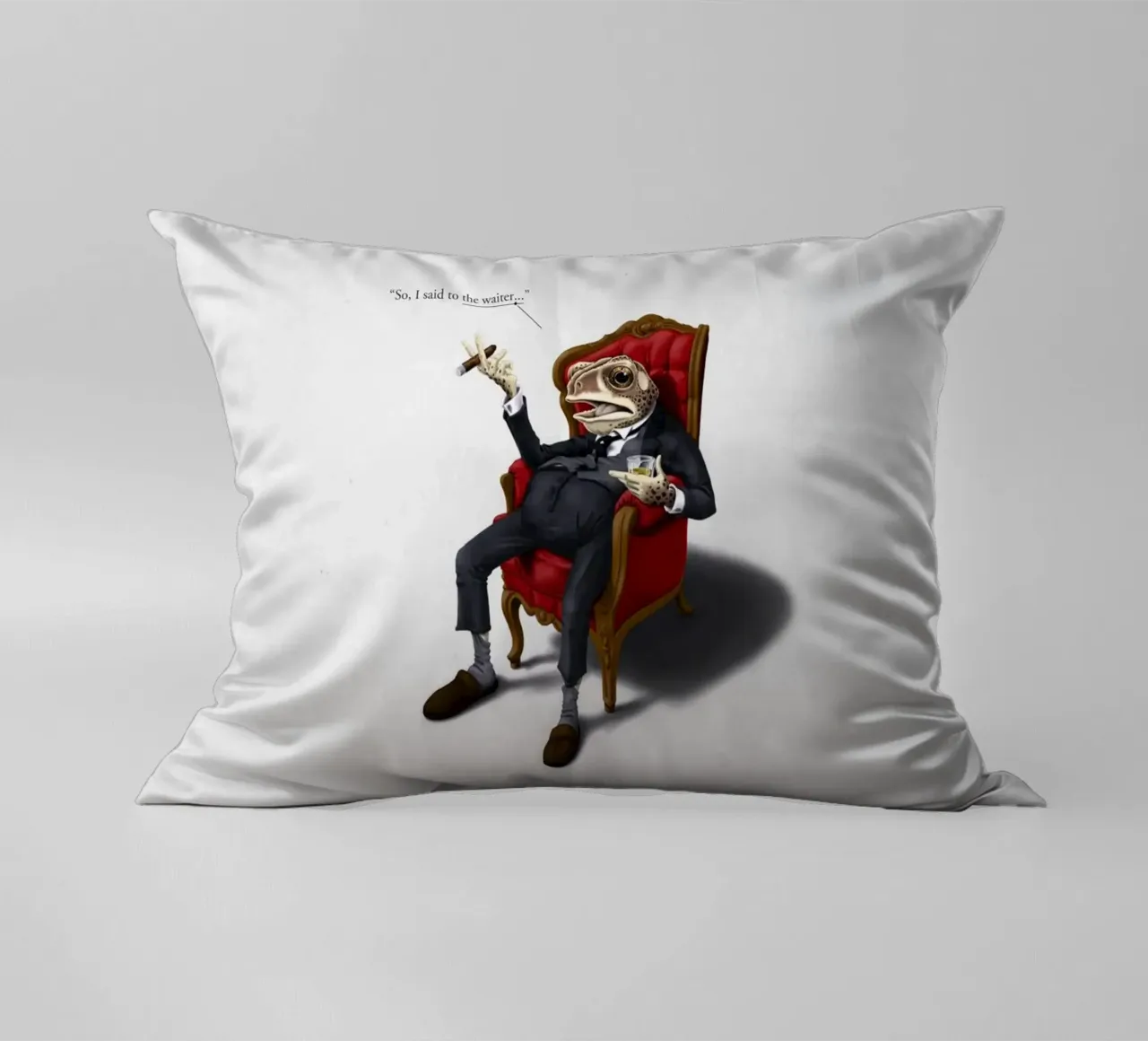 Fly in My Soup (Titled) cuscino da Rob Art | Illustration