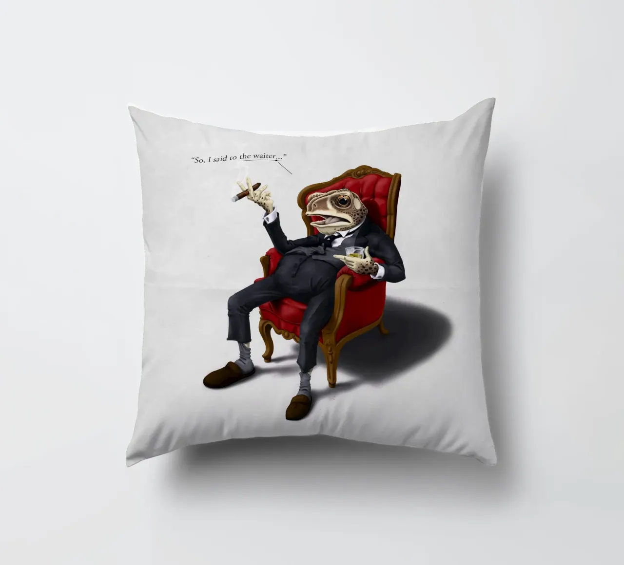 Fly in My Soup (Titled) cuscino da Rob Art | Illustration