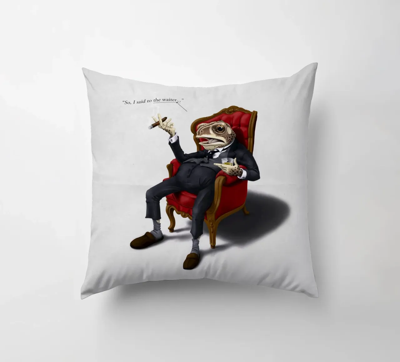 Fly in My Soup (Titled) cuscino da Rob Art | Illustration