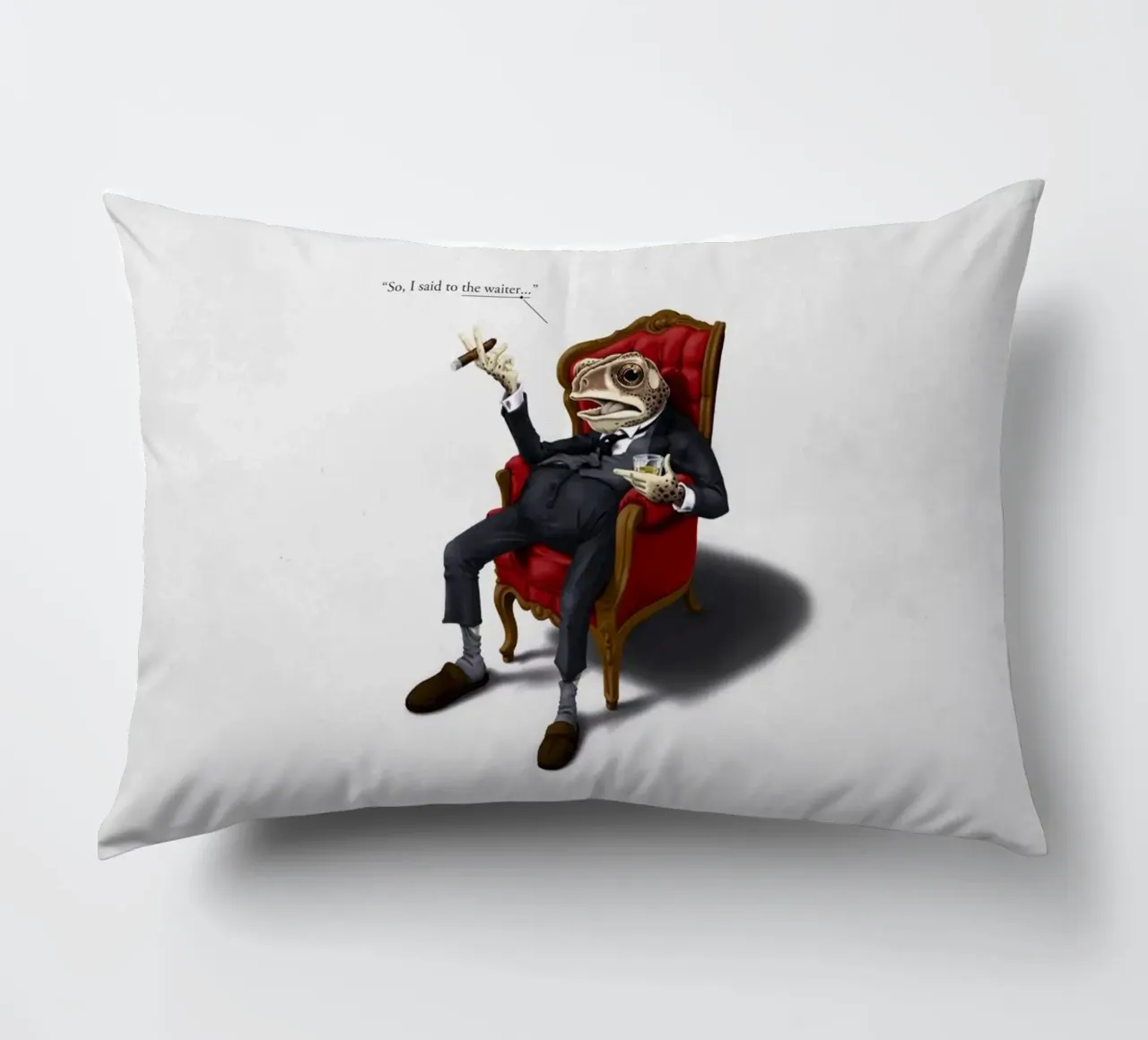 Fly in My Soup (Titled) cuscino da Rob Art | Illustration