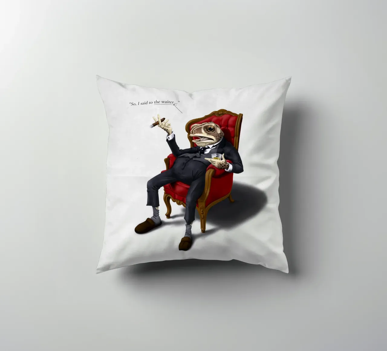 Fly in My Soup (Titled) cuscino da Rob Art | Illustration