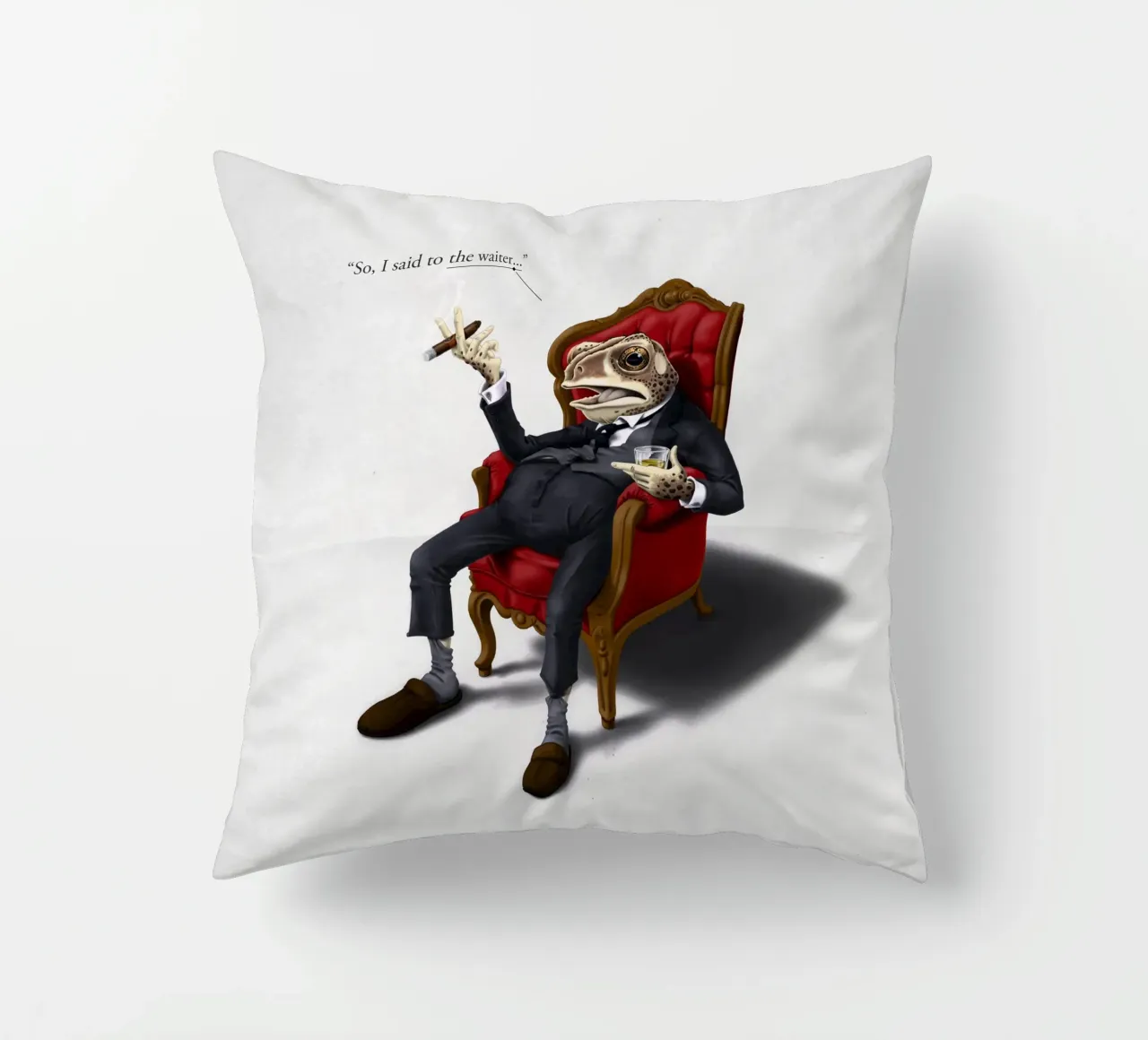 Fly in My Soup (Titled) cuscino da Rob Art | Illustration