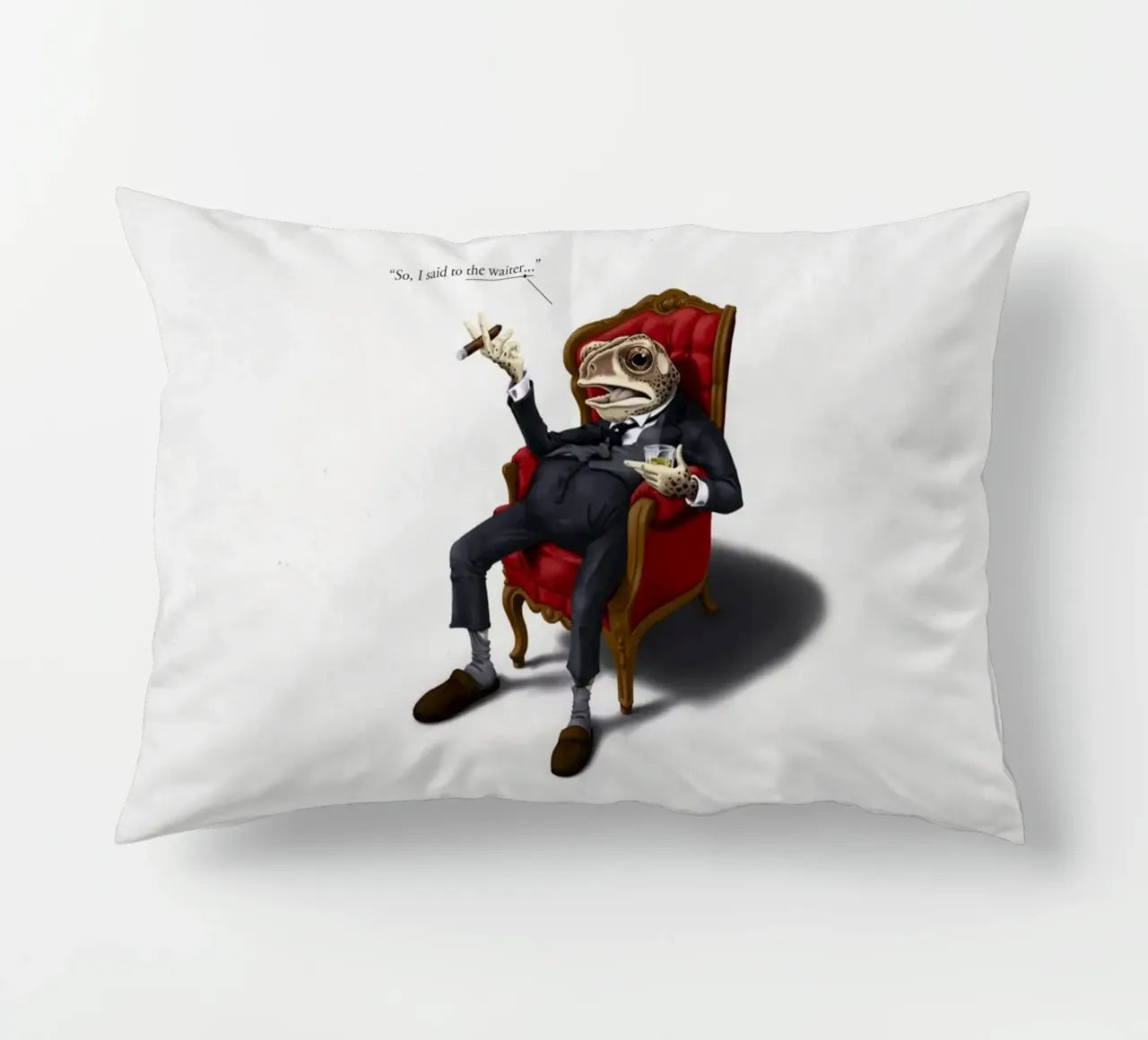 Fly in My Soup (Titled) cuscino da Rob Art | Illustration