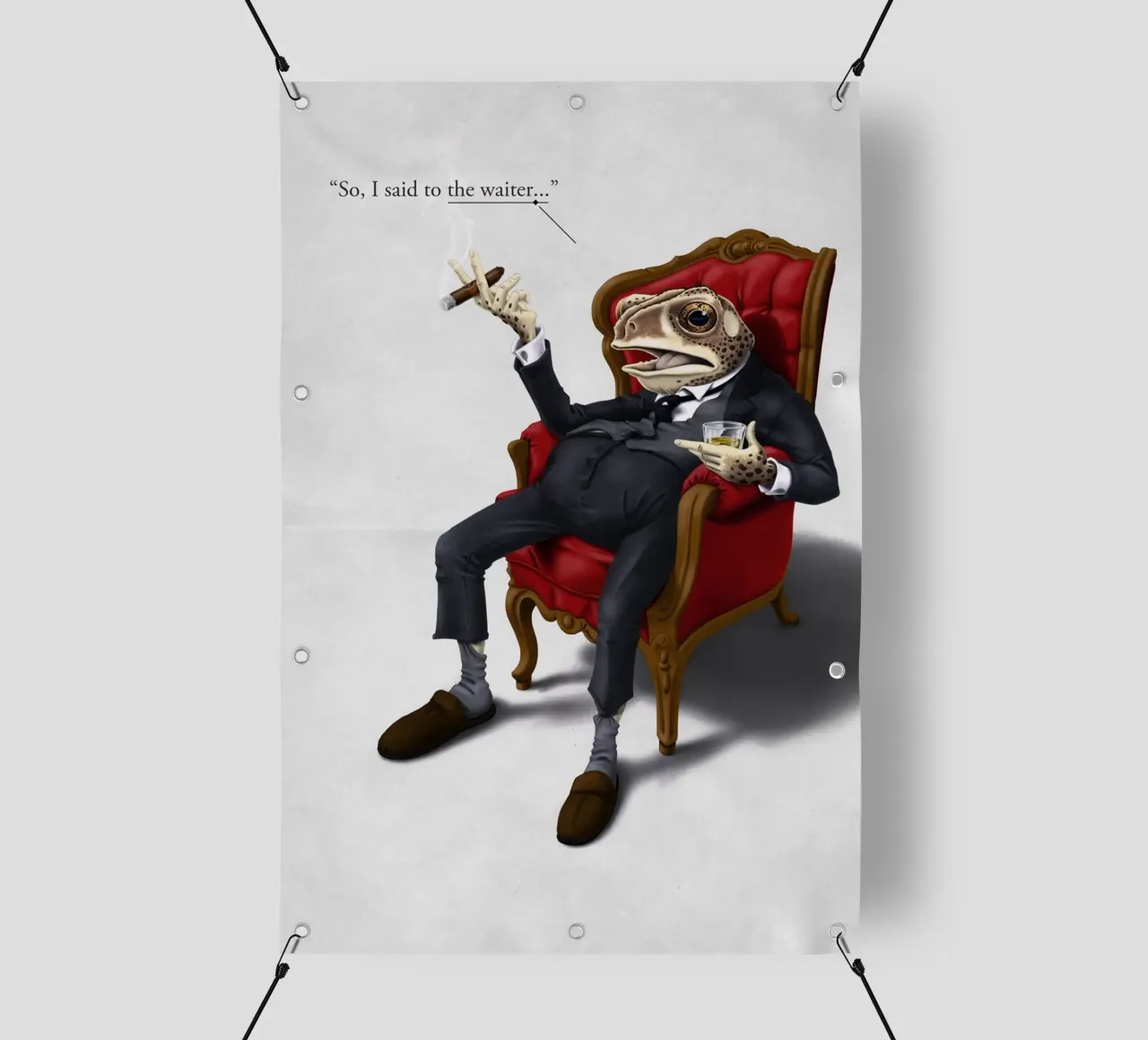 Fly in My Soup (Titled) telo in pvc da Rob Art | Illustration