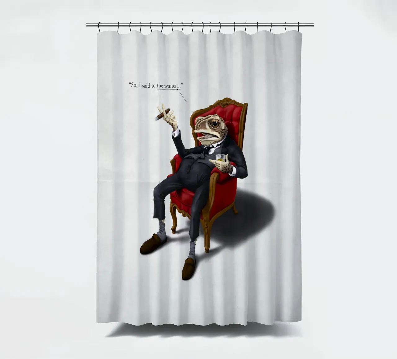 Fly in My Soup (Titled) tenda da doccia da Rob Art | Illustration