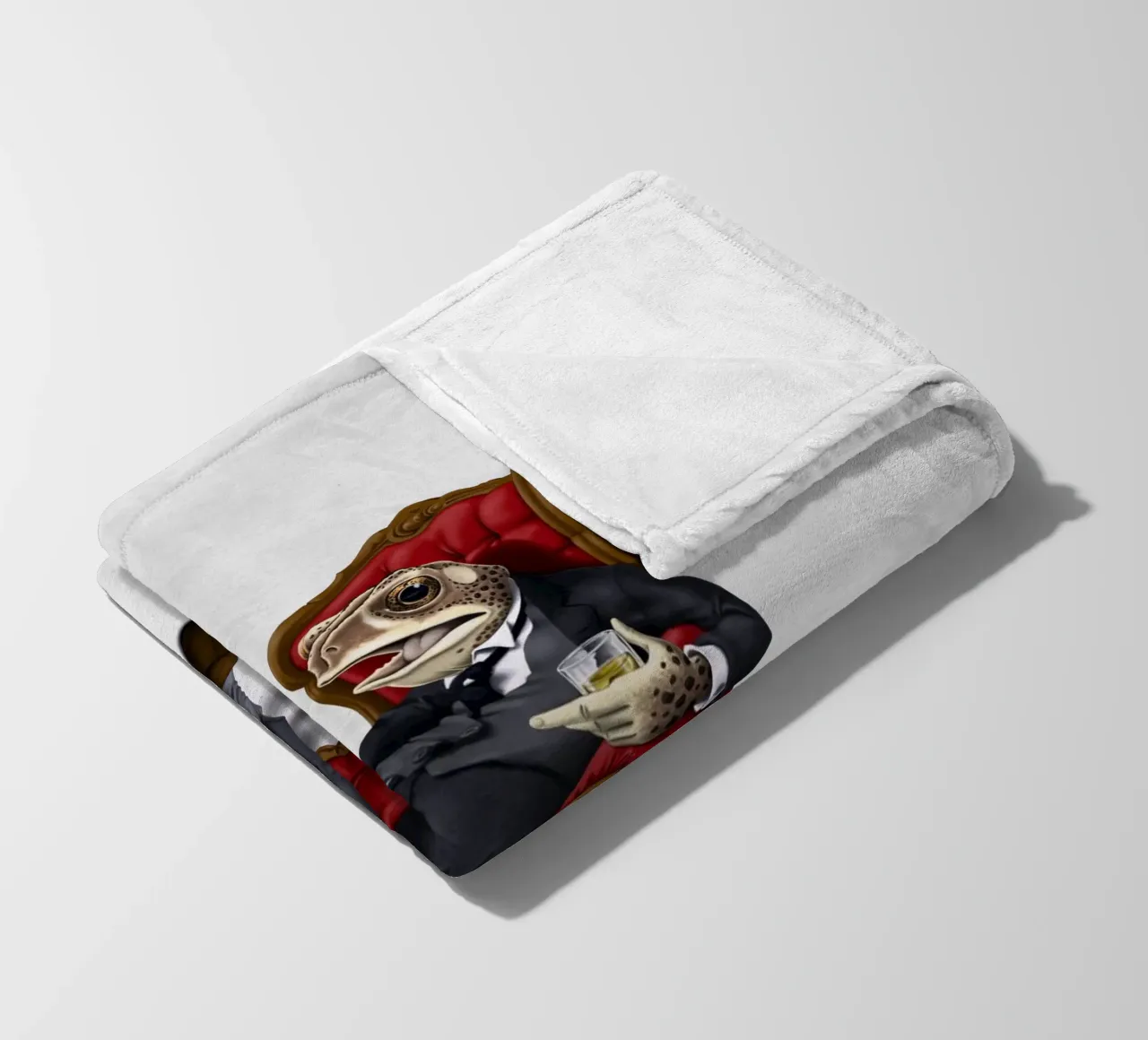 Fly in My Soup (Titled) coperta in pile da Rob Art | Illustration