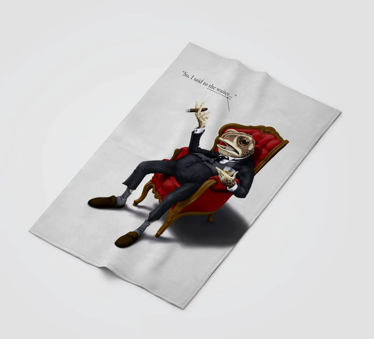 Fly in My Soup (Titled) coperta in pile da Rob Art | Illustration