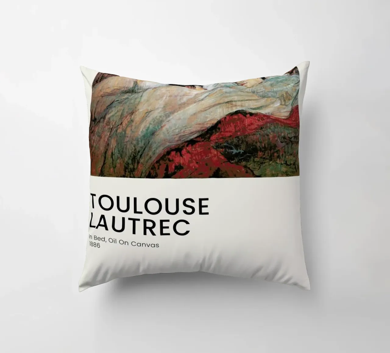 Toulouse-Lautrec - In Bed cuscino da Vintage by JUNIQE