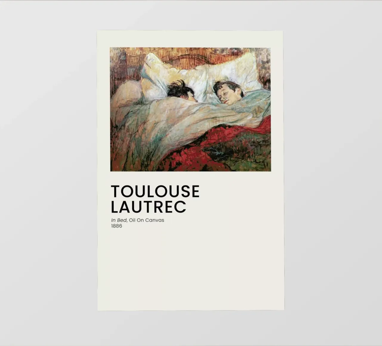 Toulouse-Lautrec - In Bed pellicola backlit da Vintage by JUNIQE