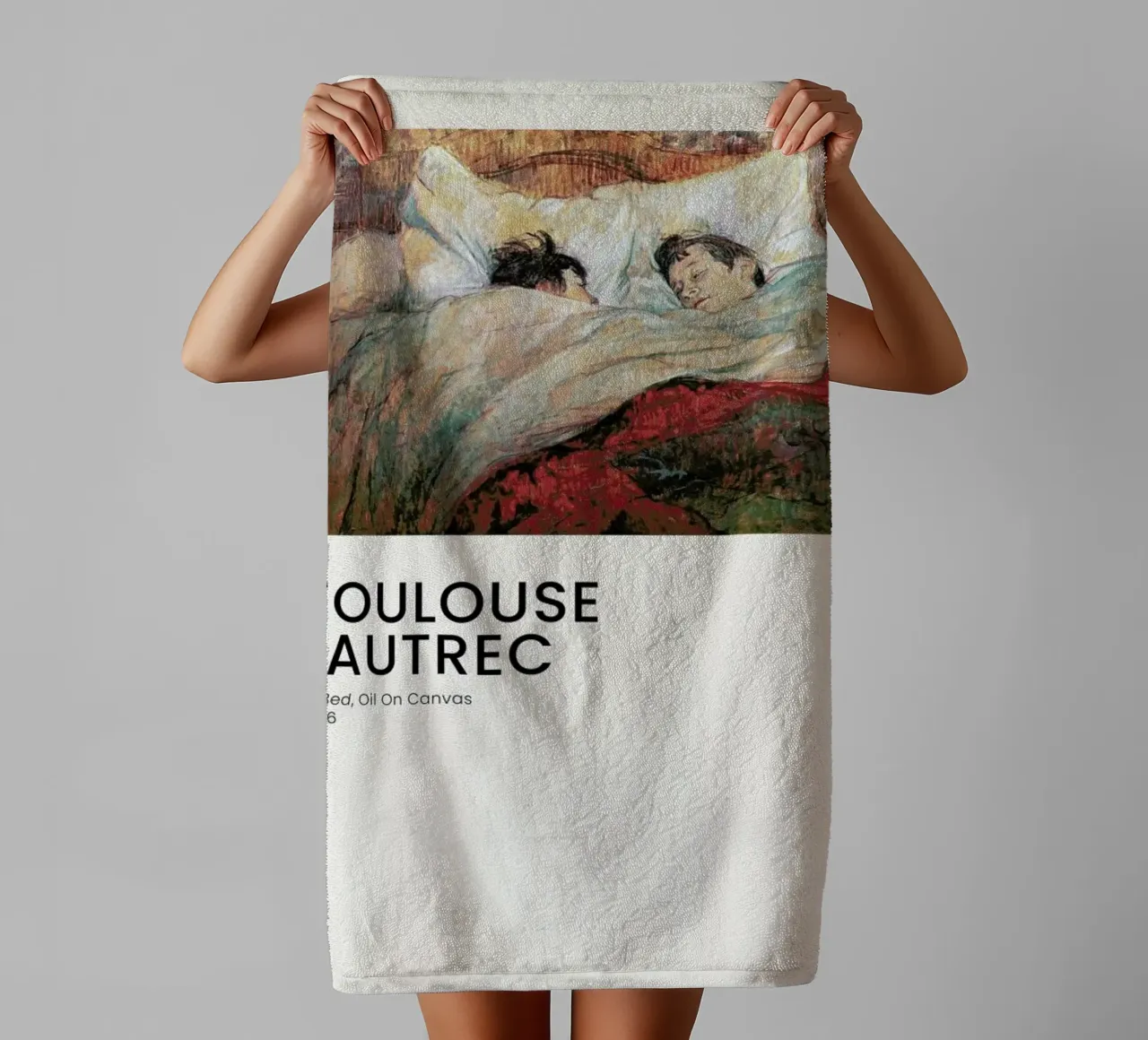 Toulouse-Lautrec - In Bed asciugamano da bagno da Vintage by JUNIQE