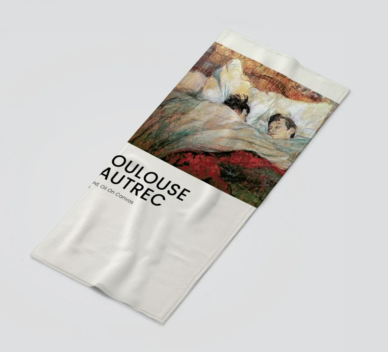 Toulouse-Lautrec - In Bed telo mare da Vintage by JUNIQE
