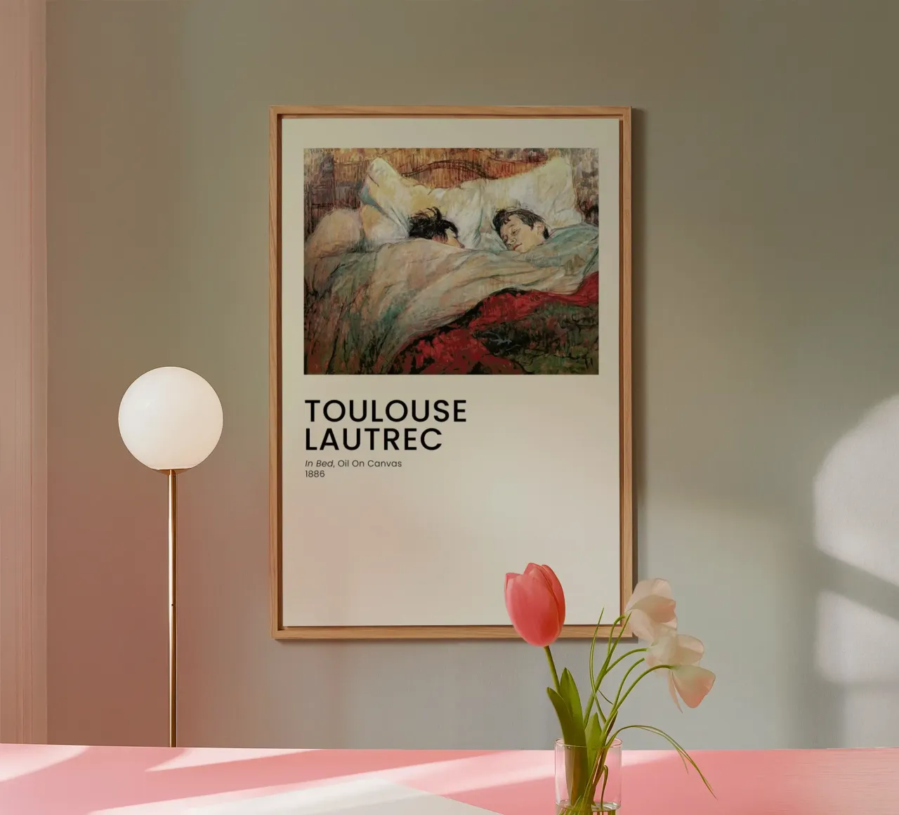Toulouse-Lautrec - In Bed alluminio dibond da Vintage by JUNIQE
