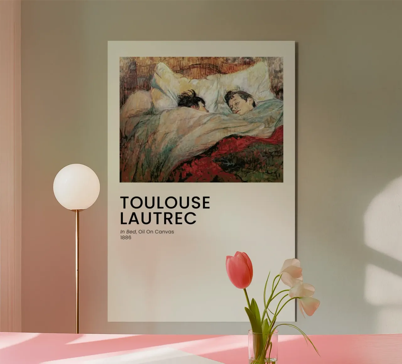 Toulouse-Lautrec - In Bed alluminio dibond da Vintage by JUNIQE