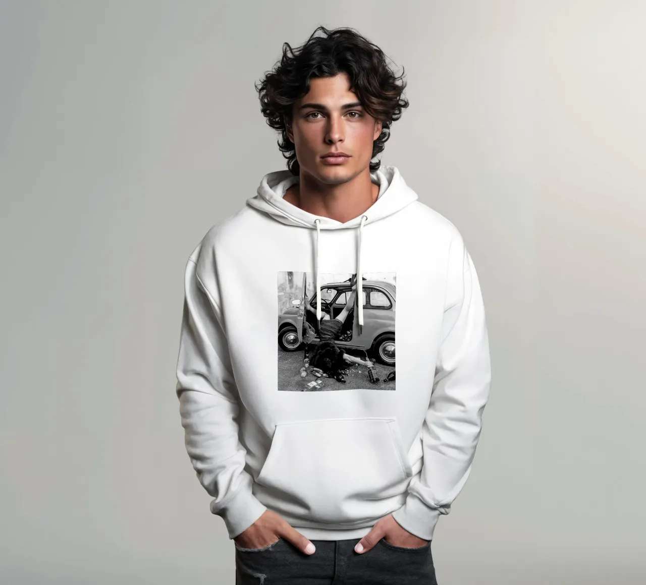 Schianto sul pavimento felpa con cappuccio da christal shop