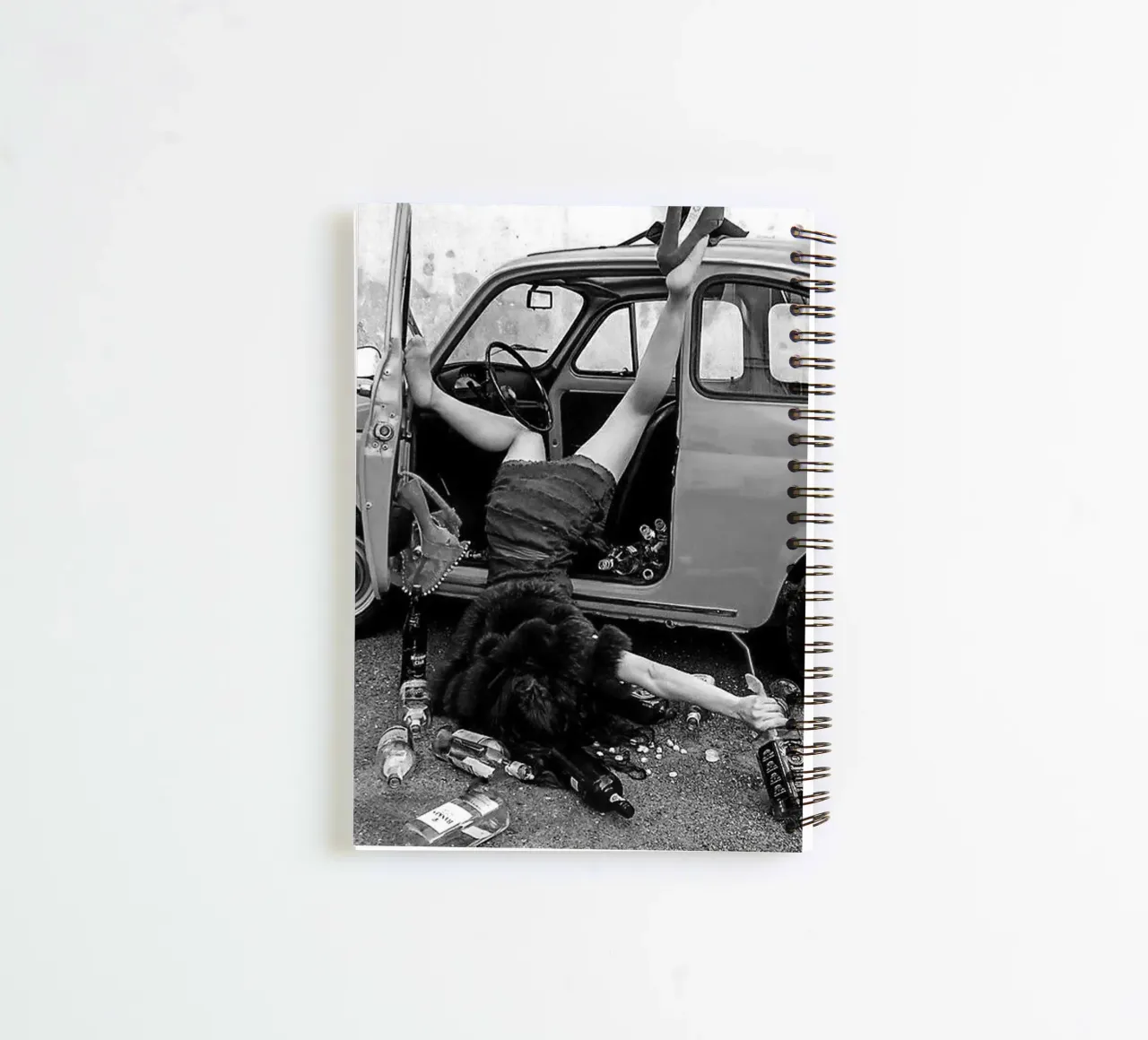 Crash on floor spiral notebook by christal shop