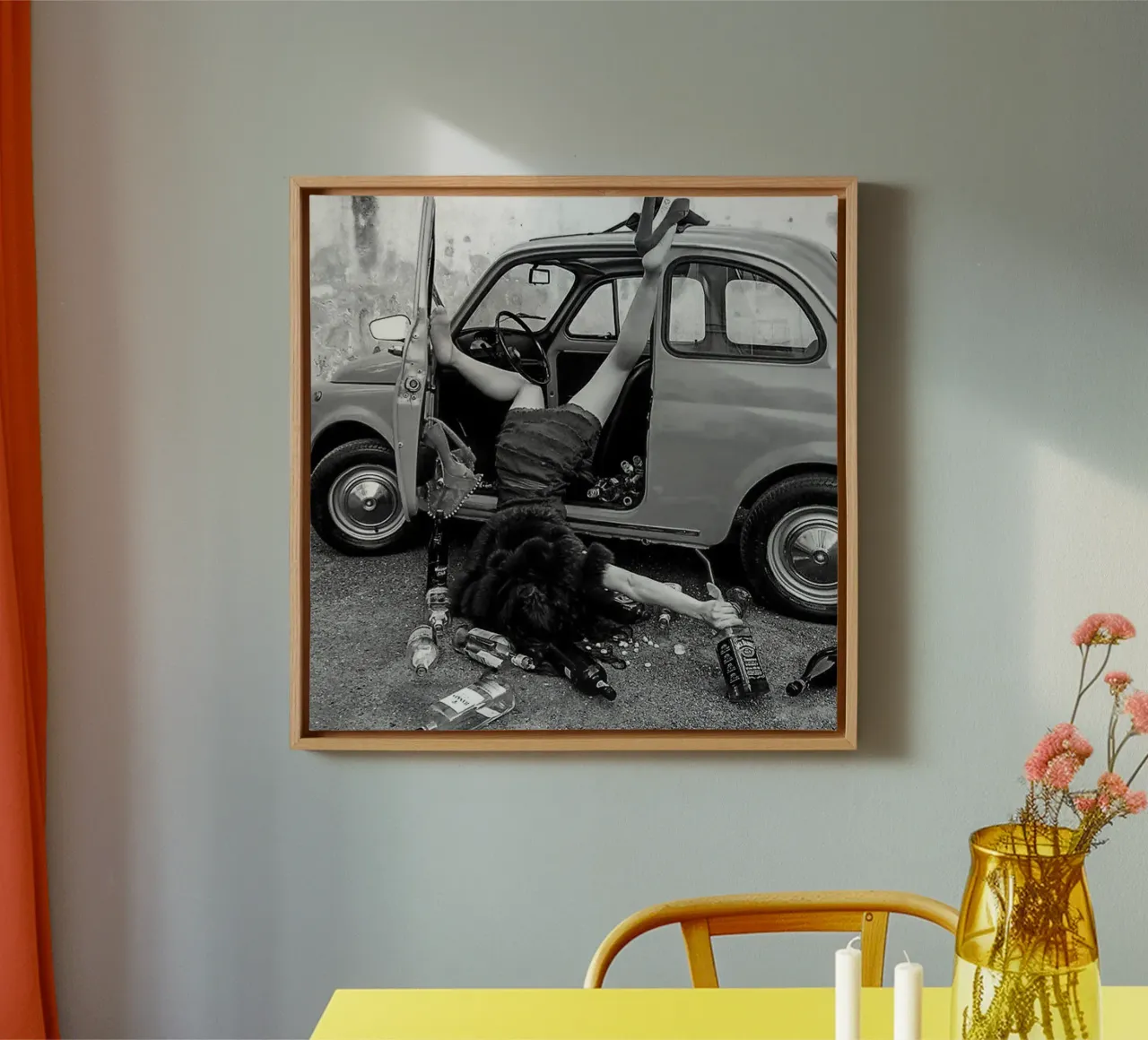 Crash on floor canvas by christal shop