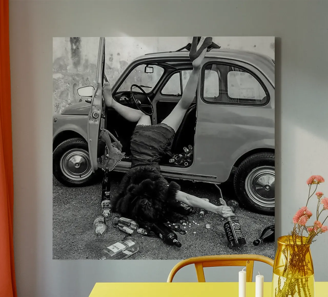 Crash on floor canvas by christal shop