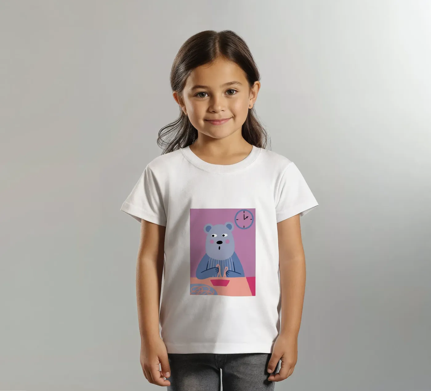 L'orso mangia gli spaghetti t-shirt bambini da TRENDY POSTER SHOP