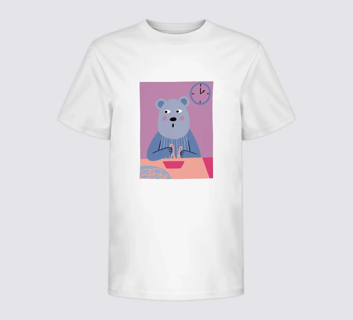 L'orso mangia gli spaghetti t-shirt bambini da TRENDY POSTER SHOP