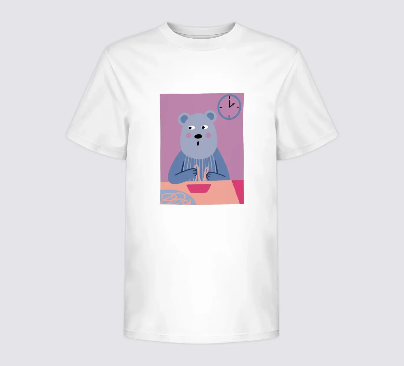 L'orso mangia gli spaghetti t-shirt bambini da TRENDY POSTER SHOP