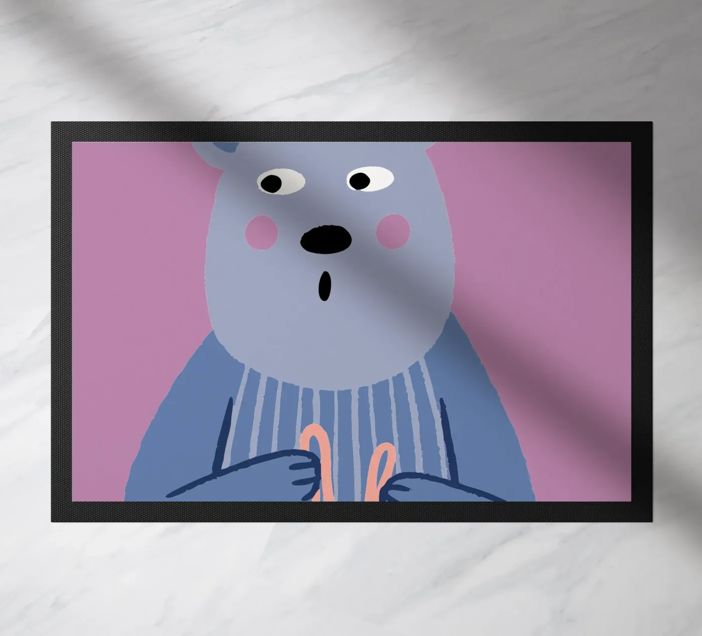 L'ours mange des nouilles paillasson de TRENDY POSTER SHOP