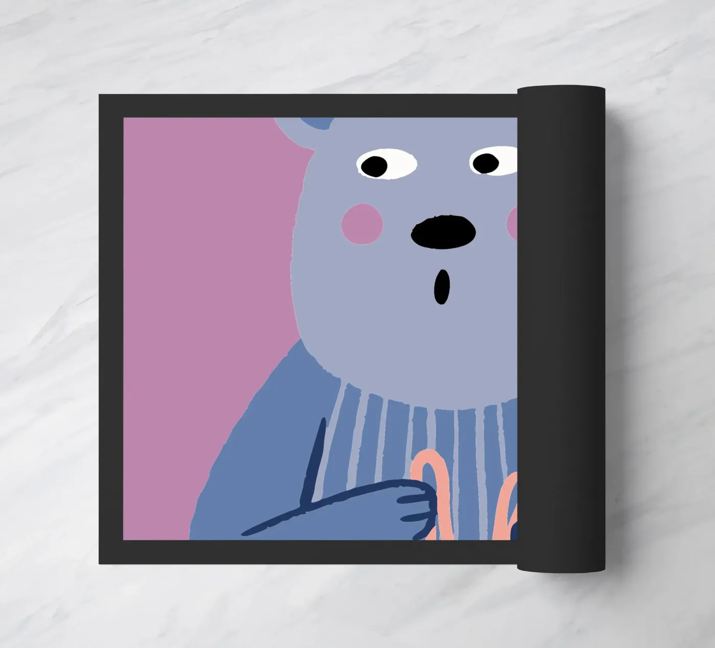 L'ours mange des nouilles paillasson de TRENDY POSTER SHOP