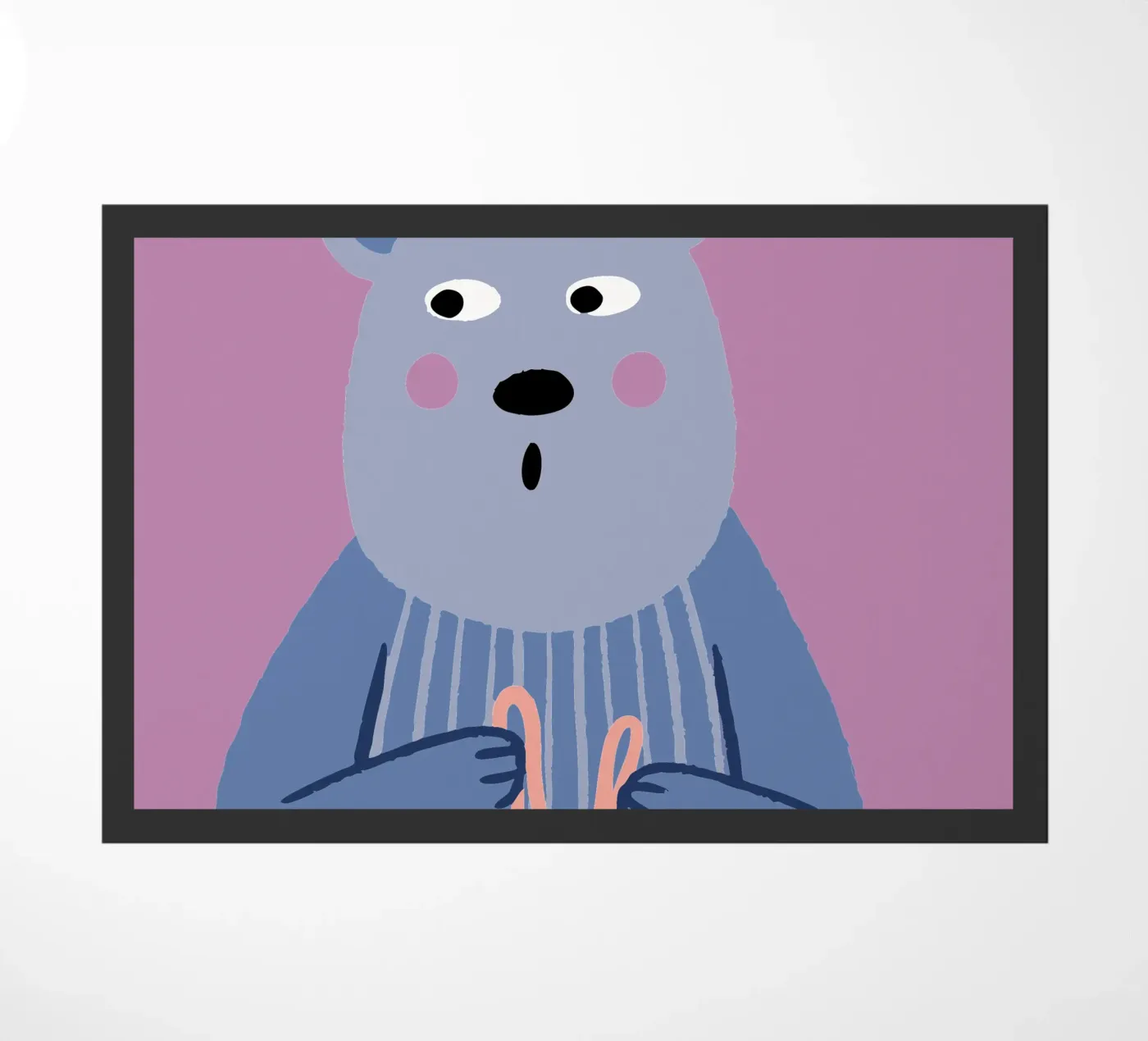 L'ours mange des nouilles paillasson de TRENDY POSTER SHOP