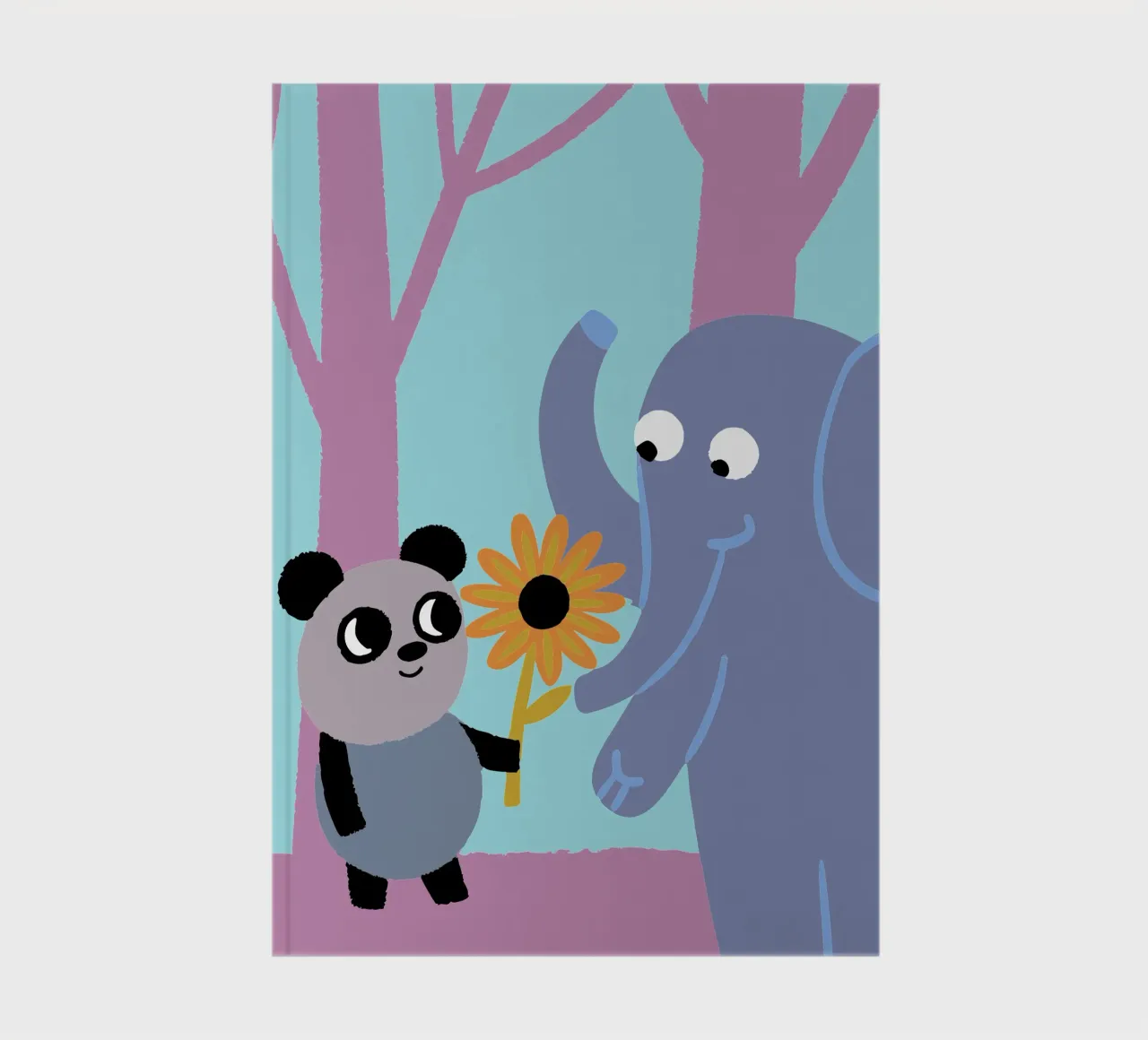 Pandas et éléphants carnet de notes de TRENDY POSTER SHOP