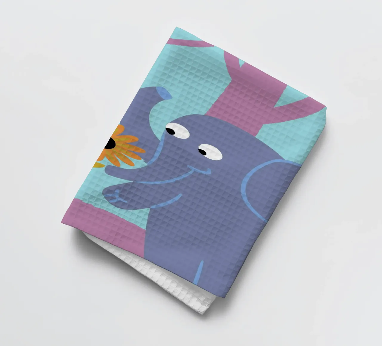 Pandas und Elefanten Geschirrtuch von TRENDY POSTER SHOP