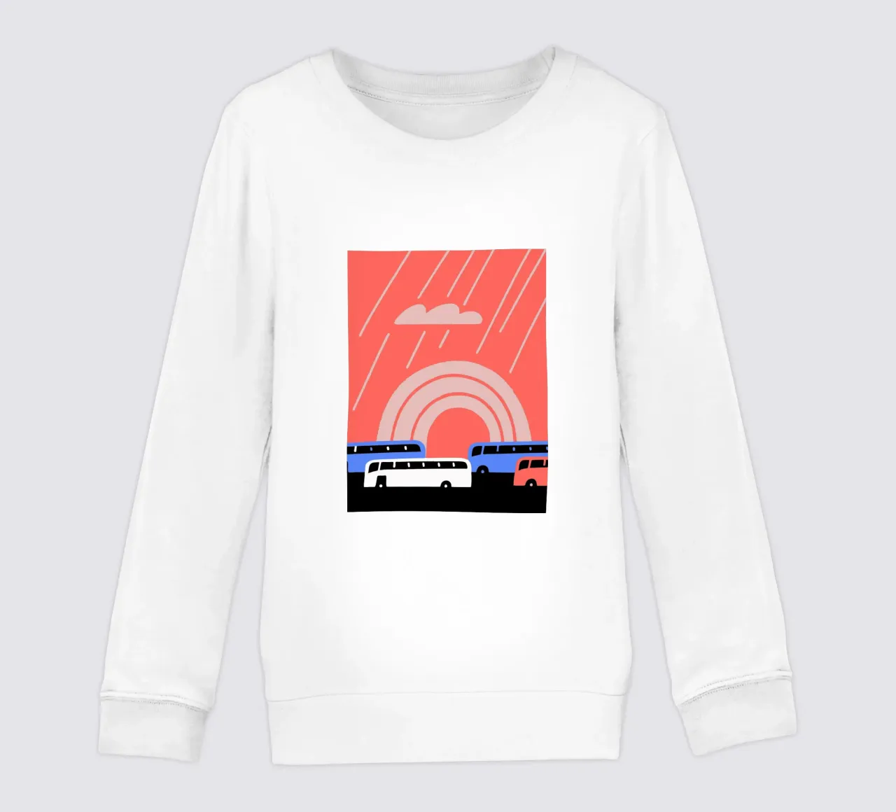 Autobus sotto la pioggia felpa bambino da TRENDY POSTER SHOP