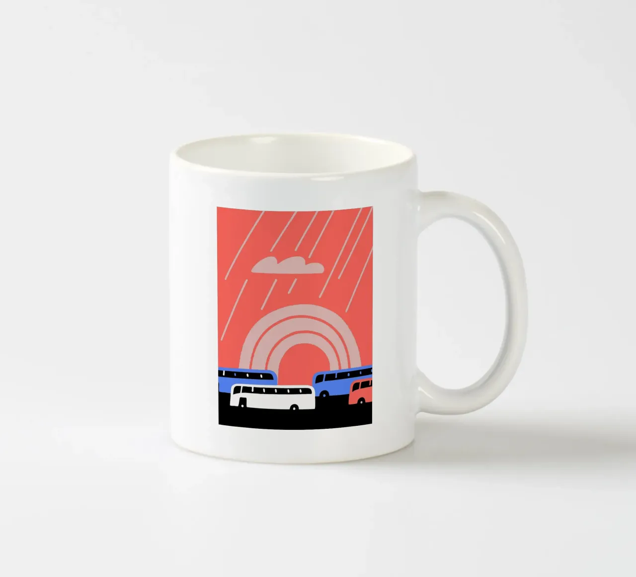 Autobus sotto la pioggia tazza in ceramica da TRENDY POSTER SHOP