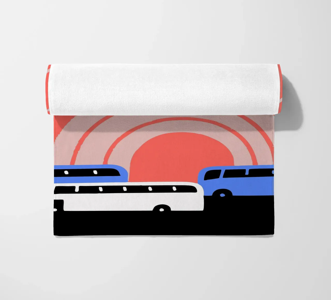 Autobus sotto la pioggia telo mare da TRENDY POSTER SHOP
