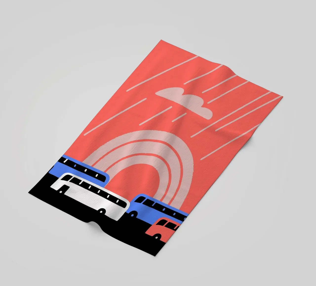 Autobus sotto la pioggia telo mare da TRENDY POSTER SHOP