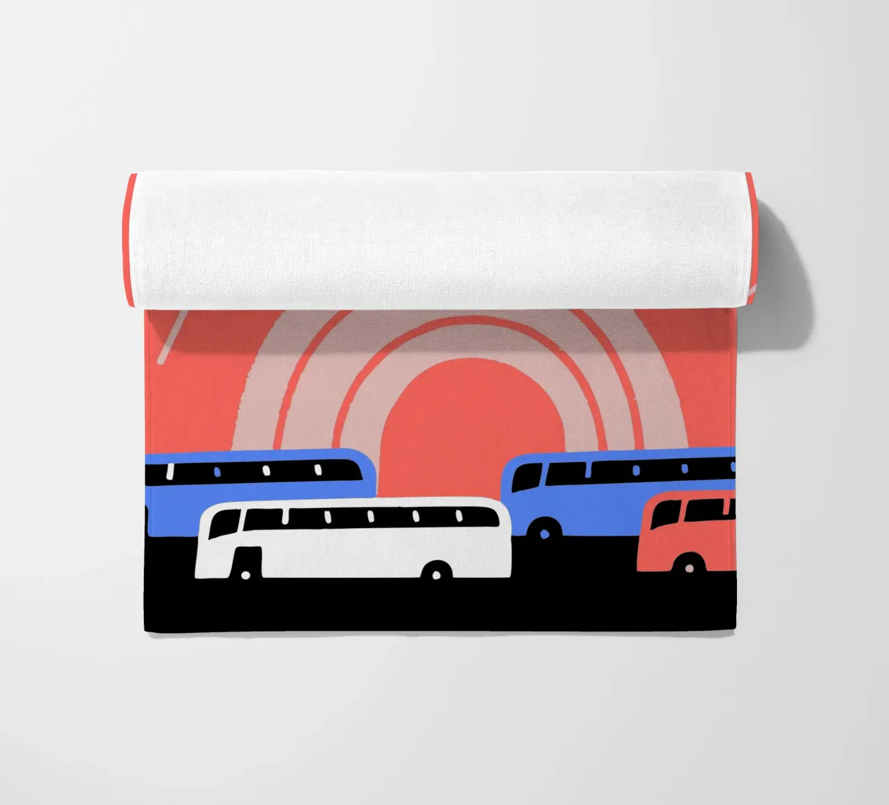 Autobus sotto la pioggia telo mare da TRENDY POSTER SHOP