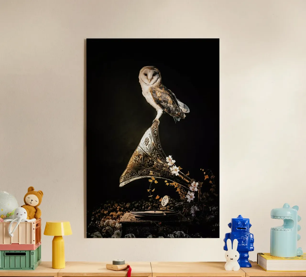 Grammophone Owl plexiglass da Wouter Rikken
