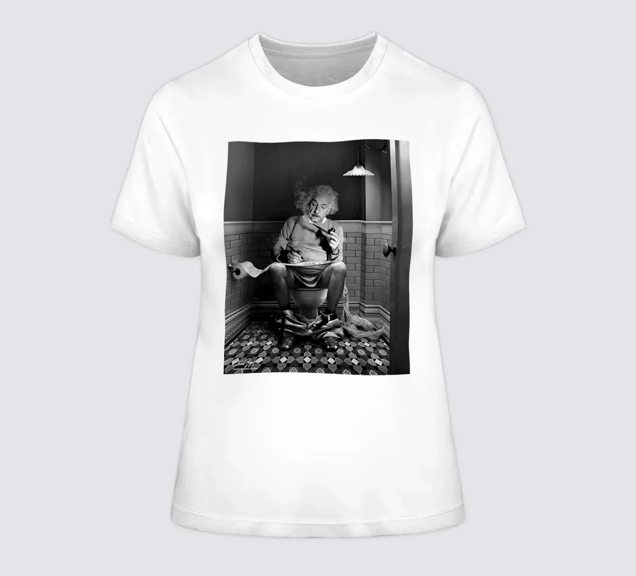 Albert On Toilet Frauen T-Shirt von christal shop