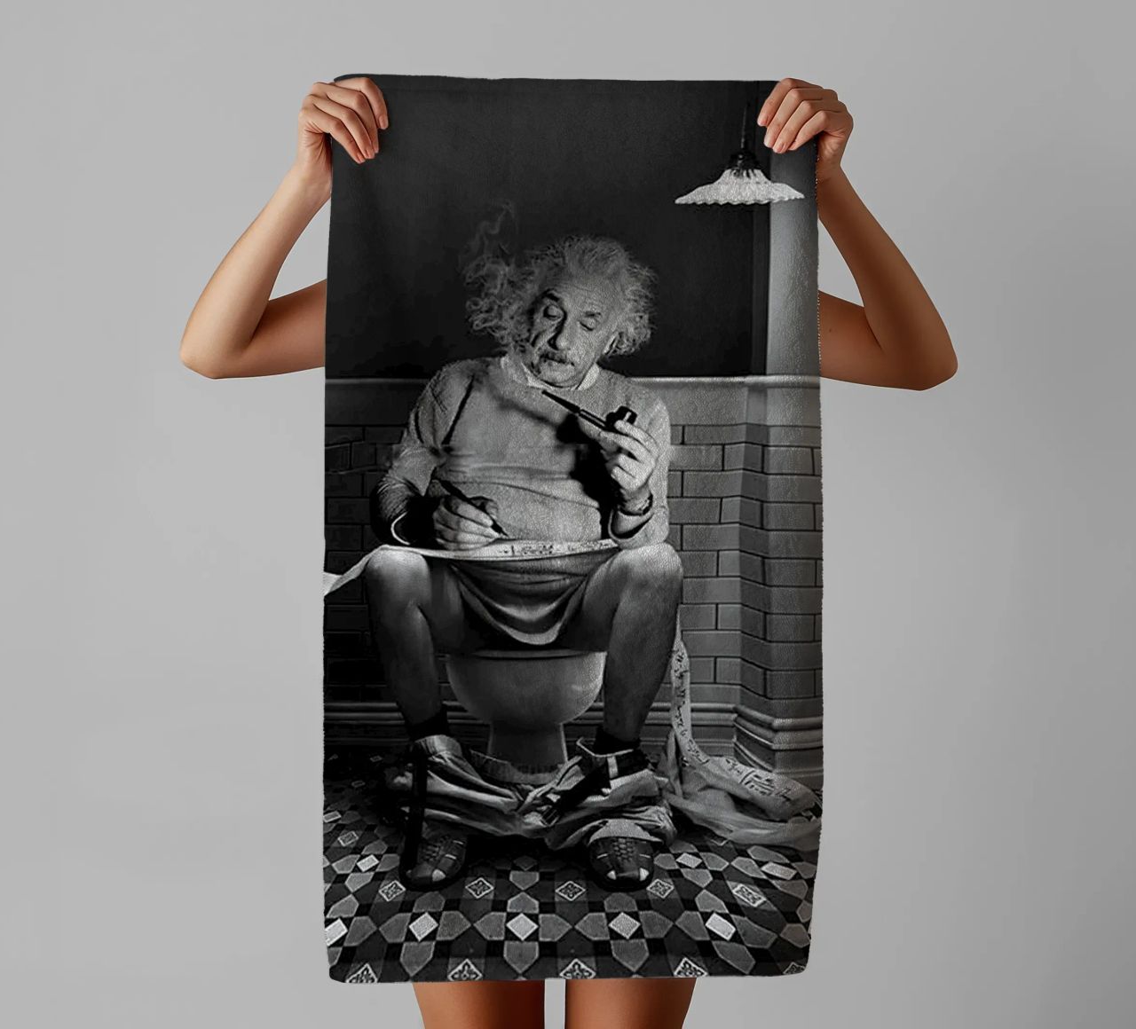 Albert On Toilet towel by christal shop