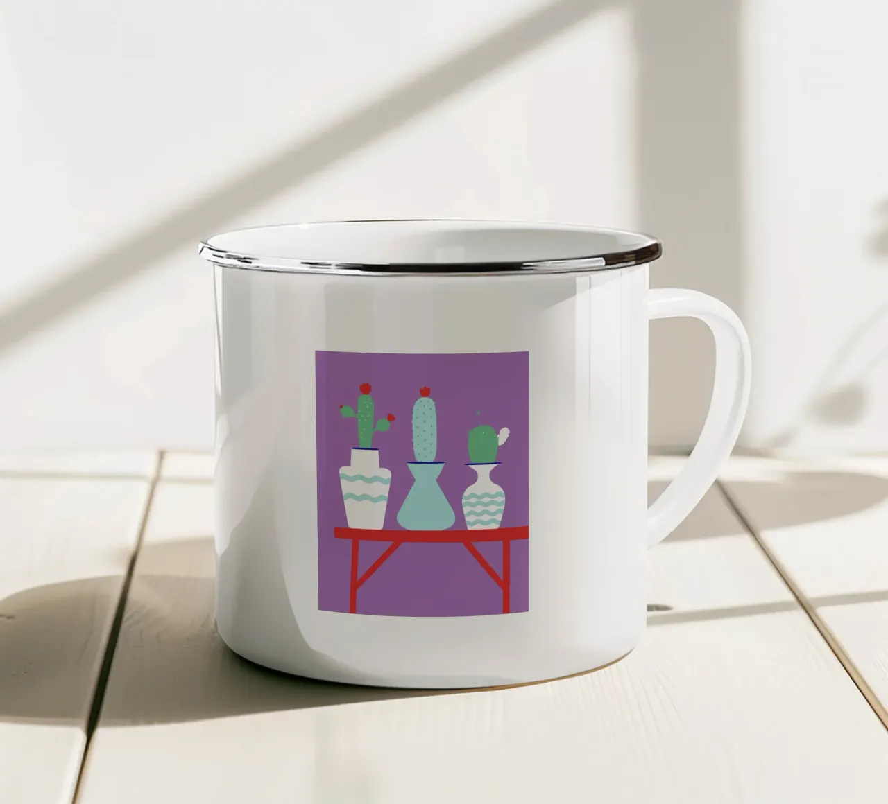 Vaso di cactus tazza in smalto da TRENDY POSTER SHOP
