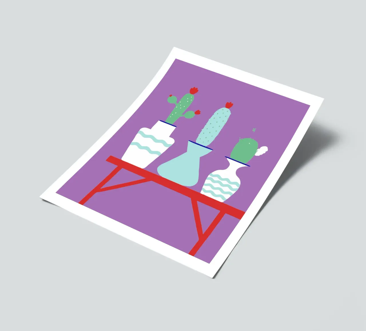 Cactusvaas stickervel van TRENDY POSTER SHOP