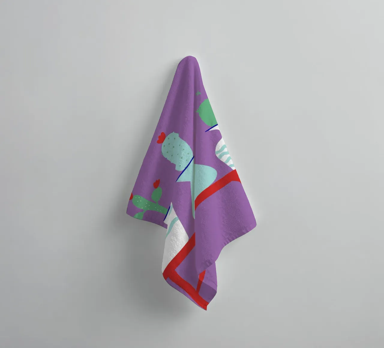 Cactus Vase towel by TRENDY POSTER SHOP