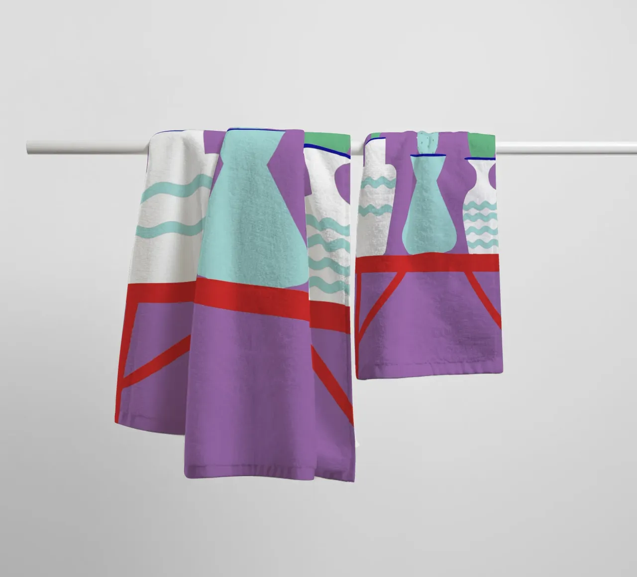 Cactus Vase towel by TRENDY POSTER SHOP