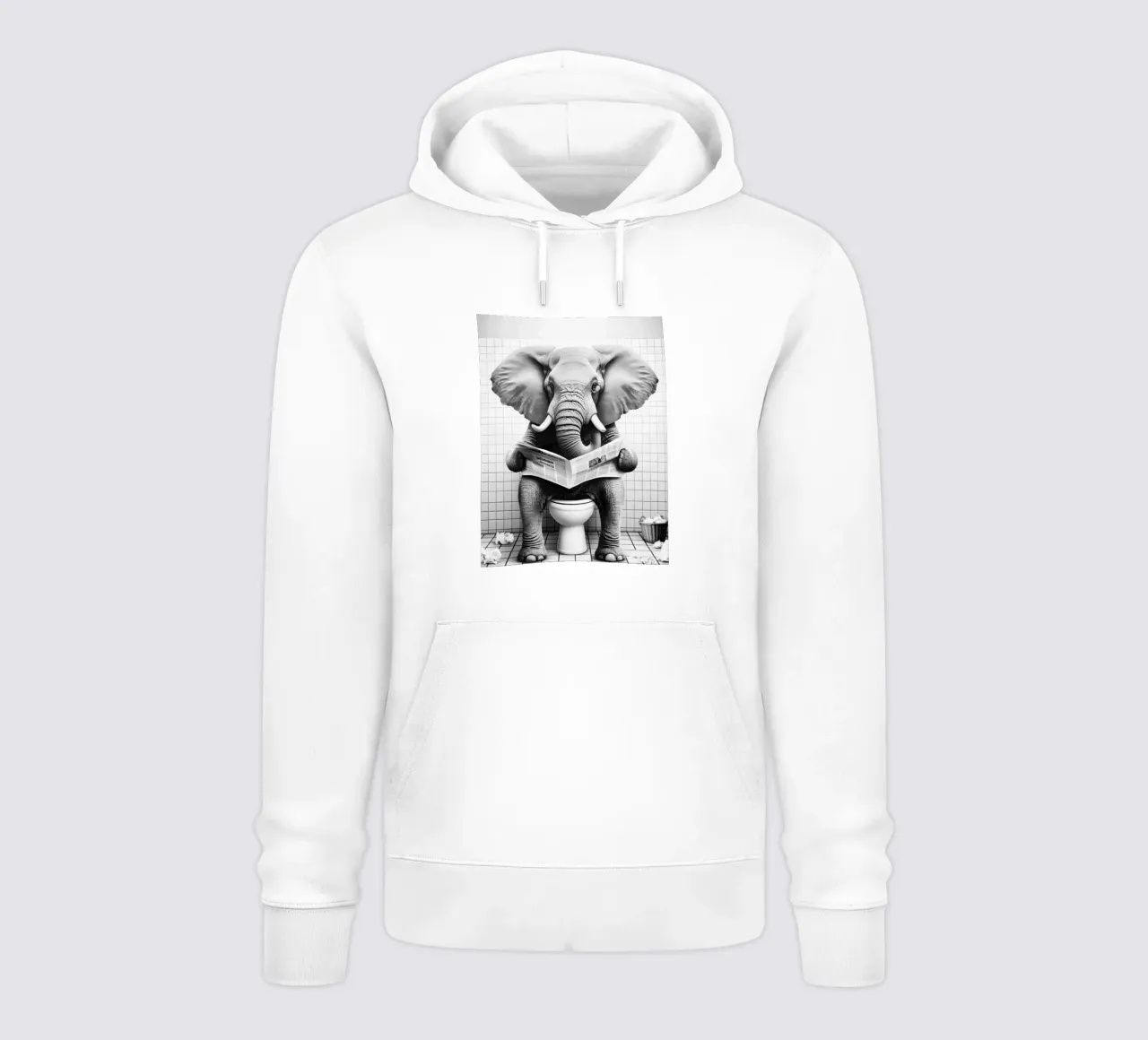 Elefante nel water felpa con cappuccio da christal shop